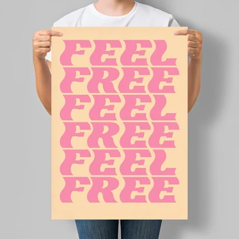 Мотивационный постер Feel Free Чувствуй свободу А3 30х42 см (MOTN012_А3)