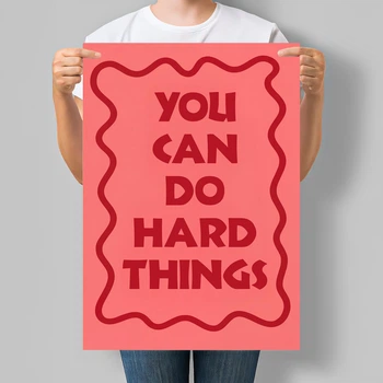 Мотивационный постер You Can Do Hard Things Ты способен справиться с трудностями А3 30х42 см (MOTN010_А3)