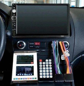 Автомагнитола 2DIN MP5 с Bluetooth, 7″ сенсорный дисплей, USB, FM, камера заднего вида, Черный (ОІО7)