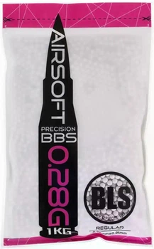Кулі для страйкболу BLS Precision White 6 мм 0.28 г білі (1 кг / ~3570 шт)