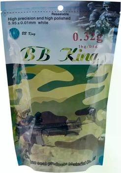 Кулі для страйкболу BB King Normal 6 мм 0.32 г білі (1 кг)