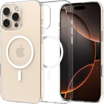 Etui Spigen Thin Fit Mag MagSafe do Apple iPhone 16 Pro Clear/White (ACS09316)