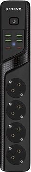 Сетевой фильтр Proove Power Strip P-04 (4 розетки + 4 USB + 2 Type-C) 3 м (639480001)