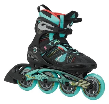 Роликові ковзани для дорослих K2 VO2 90 PRO W 39 (8.0US) 250мм Black/light blue (3050104) (240мм)