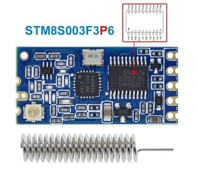 HC-12 UART беспроводной модуль 433 МГц (до 1000 м) на STM8S + SI4463, с антенной