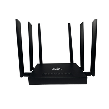 4G LTE Wi-Fi роутер DNXT ED128 під SIM-карту, CPE маршрутизатор 4LAN + WAN, 6 антен, стаціонарний 4G роутер