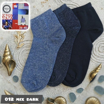 Носки женские укороченные 012 Mix Dark, 36-40р. Набор из 6 пар, микс