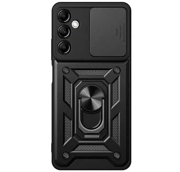 Чехол Primo Shockproof для Samsung Galaxy A17 4G (SM-A175) - противоударный, с подставкой и шторкой для камеры - Black