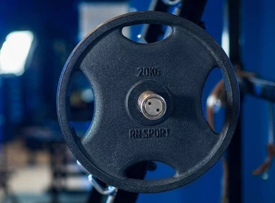 Млинець RN-Sport 20 кг Ø51 мм для штанги з Quatro хватом. Чорний (RNS_RN_quatro 20-51)