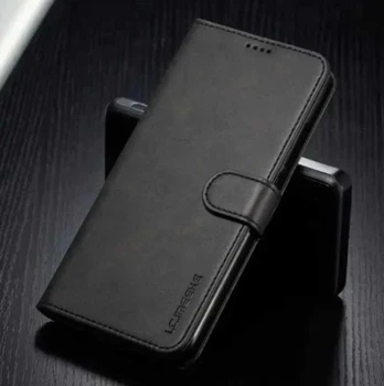 Шкіряний чохол книжка LC.IMEEKE для Xiaomi Poco M3 з візитницею Чорний