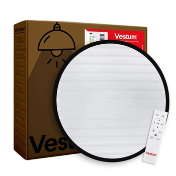 Стельовий LED світильник 72W з пультом Vestum з матовим розсіювачем 3000К-6500К вологозахищений чорний/білий IP44 GRILL