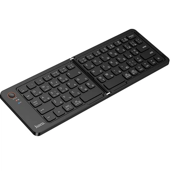 Клавіатура бездротова Hoco GM71 ENG / RUS Bluetooth 5.2 180 mAh тонка складна універсальна для ПК або ноутбука Чорний