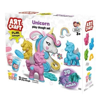 Набор теста для лепки Единорог 3 цвета формы и аксессуары Art Craft 03999 168 г