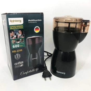 Кофемолка Rainberg RB-2206 600 Вт, нержавеющая сталь, компактная