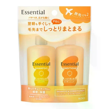 Пробный набор шампунь и кондиционер Као Essential Shampoo & Conditioner Moisturizing SR Mini Set, 45 мл + 45 мл