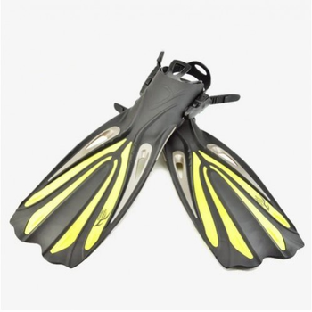 Ласты Dive Hunter ,,Lids Yellow,,с открытой пяткой под босую ногу, носок или боты для плавания подводной охоты дайвинга снорклинга