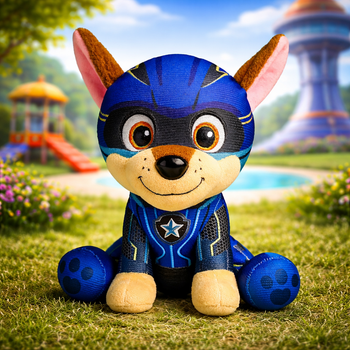 Мягкая плюшевая игрушка Мега Гонщик (Chase) Щенячий Патруль Paw Patrol DOG SWAT 25 см 31-004