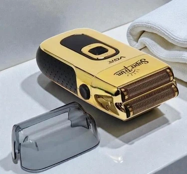 Електробритва-шейвер акумуляторна чоловіча VGR з дисплеєм від USB NAI, для гоління, для бороди Золотистий (233)