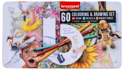 Набір для малювання Bruynzeel Creative Artist Tin 60 елементів (8712079469498)