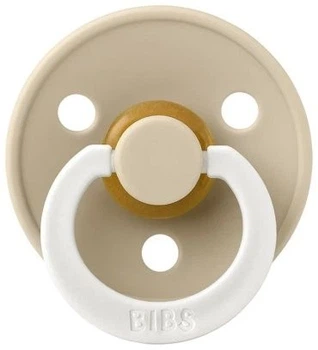 Соска пустушка BIBS 0-6 m Colour Latex Round – Vanilla GLOW