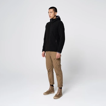 Кофта чоловіча QUECHUA SH100 U-WARM флісова для зимового туризму чорна - S