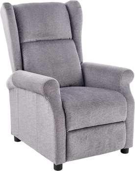 Розкладне крісло Halmar Agustin M з функцією масажу Попелясте (5905248110335)