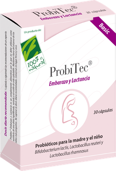 Дієтична добавка 100% Natural ProbiTec Pregnancy and Lactation Basic 30 капсул (8437008750040)