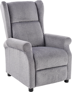 Крісло для відпочинку Halmar Agustin Розкладне Попелясте (5905248110359)