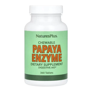Papaya Enzyme NaturesPlus, Жувальна ферментна добавка з папайї, 360 таблеток