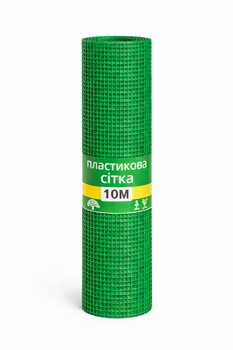 Сетка садовая пластиковая Клевер для заборов и сада 13×13 мм 1м×10 м Светло-зеленый
