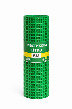 Сетка садовая пластиковая Клевер для заборов и сада 20×20 мм 1м×5 м Светло-зеленый