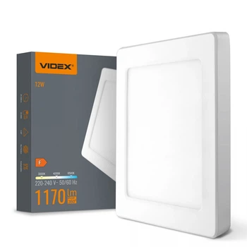 LED светильник квадратный VIDEX DL6S 12W 3000K-4000K-6500K White