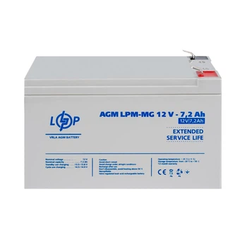 Акумулятор мультигелевий LPM-MG 12V 7.2 Ah LogicPower 6553