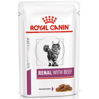 Влажный корм Royal Canin Renal (Роял Канин Ренал ) с говядиной для кошек 85 гр х 12 шт.