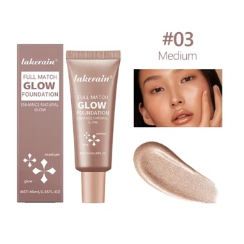 Full Match Glow, стійкий рідкий тональний крем Natural Glow, хайлайтер для обличчя та тіла 03 Medium
