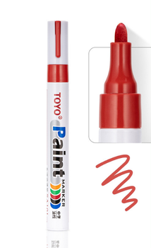 Універсальний Фарбувальний Маркер TOYO Paint Marker — Насичений Червоний