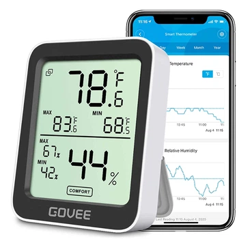 Беспроводной термометр-гигрометр Govee H5075 с Bluetooth и дистанционным управлением