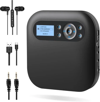 Портативный CD-плеер CD522B с Bluetooth и динамиками Black