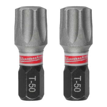 Бита SHOCKWAVE MILWAUKEE, TX50, 25мм, (3шт)