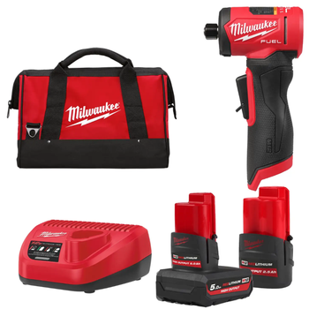 Шлифмашина угловая цанговая аккумуляторная MILWAUKEE, M12 FDGA2-522B, диаметр цанг 6/8мм (зарядное устройство С12 С, 1 аккумулятор