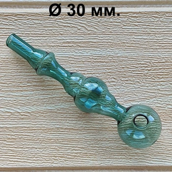 Стеклянная трубка для курения Bumba Oil Teal 12 см./30 мм.