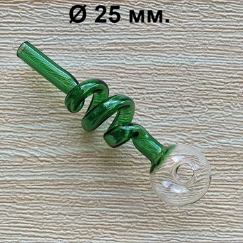 Стеклянная трубка для курения Helix Compact Oil Green 10 см./25 мм.