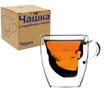 Чашка с двойной стенкой "Череп" 180мл 202-28