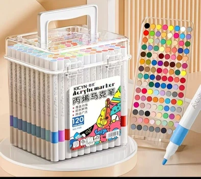 Набір акрилових маркерів 120 шт / Акрилові фломастери Acrylicmarker 120 шт