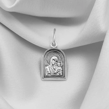 Серебряная ладанка IRISTA "Богородица с младенцем" с чернением (3176 ч)