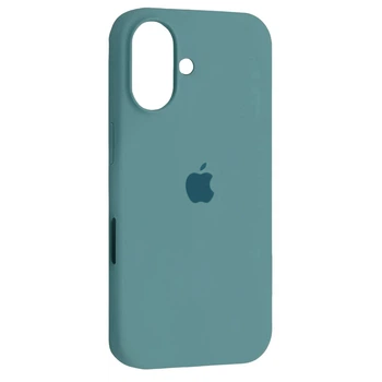 Чехол Fiji Silicone Case для Apple iPhone 16 бампер накладка Soft Touch с микрофиброй Pine Green