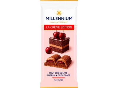 Шоколад MILLENNIUM 100г Millennium La Creme Edition мол з кремов та вишневою нач