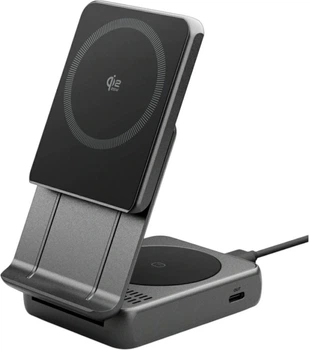 Ładowarka bezprzewodowa Spigen Essential EF302MOQ 2in1 Qi2.2 25W MagSafe Black (ACH10399)