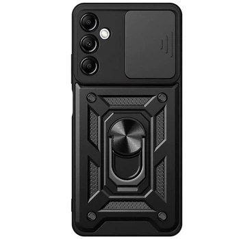 Чехол Primo Shockproof для Samsung Galaxy A17 4G (SM-A175) - противоударный, с подставкой и шторкой для камеры - Black