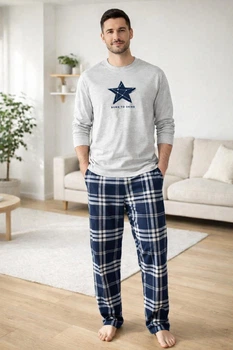Пижамный комплект мужской "Born to Shine" 2XL (штаны+лонгслив) TL590